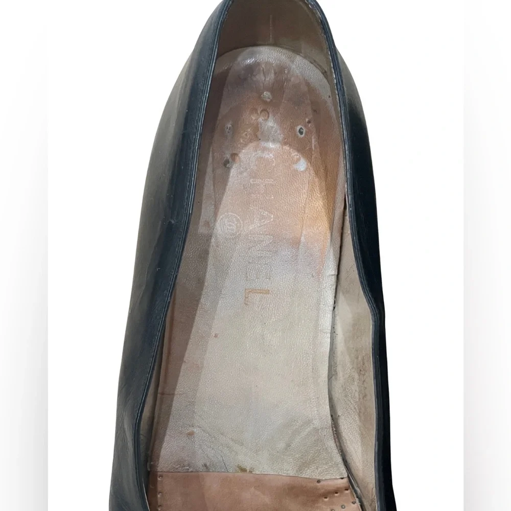 Chanel Authentic Black Vintage Interlock CC Logo Ballet Flats Women's Size: 40 - Picture 4 of 7